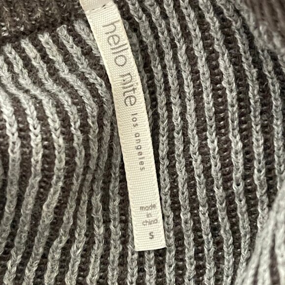 HELLO NITE Black & Grey Waffle Weave Top is New w/o Tags! Size SMALL; Runs Large - Picture 4 of 7